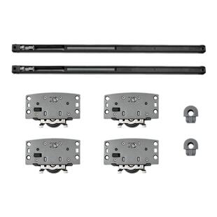 重型衣柜推拉门轨道内嵌式电视柜趟门导轨双向缓冲移门五金配件