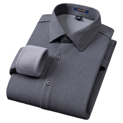 【羊毛混纺】罗蒙加绒冬季衬衫男