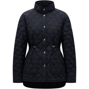 LINCCHIC金羽杰春季新款羽绒服女菱形格轻薄羽绒服外套女上衣2101