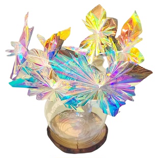 镭射纸炫彩膜环创手工创意艺术摄影装饰七彩色幻彩透明玻璃纸贴膜