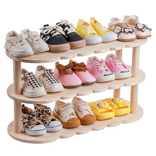 实木儿童鞋架宝宝专用小鞋架家用入户门口多层简易鞋柜鞋子收纳架