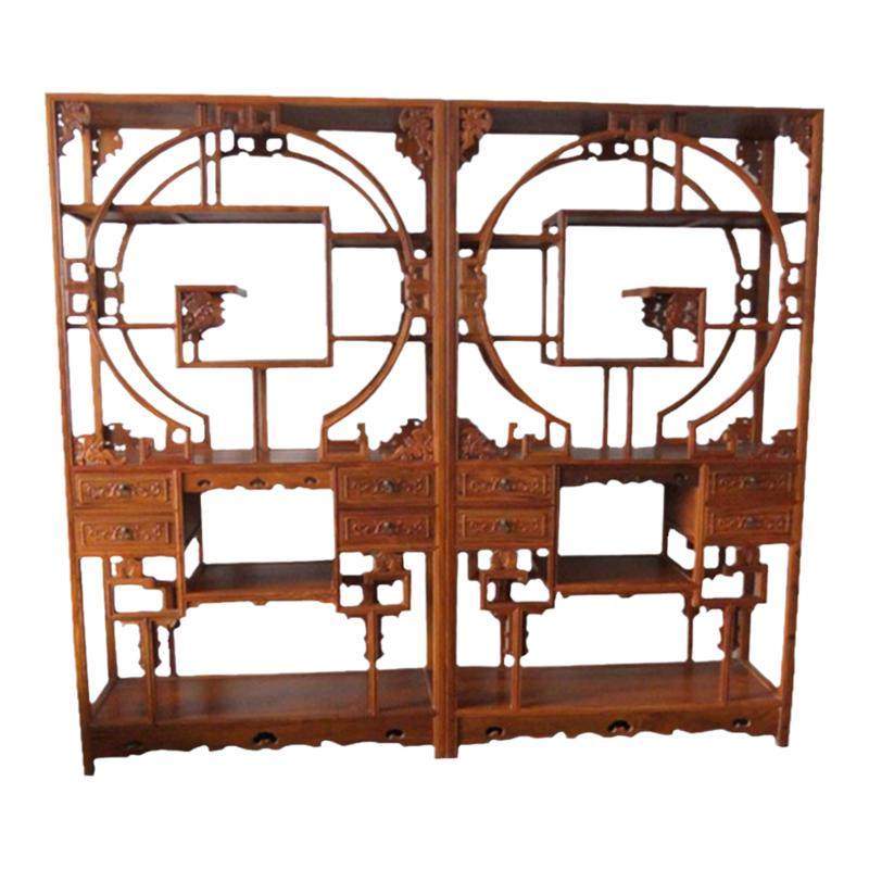 博古架多宝阁新中式茶叶展示柜全实木摆件柜茶具置物架客厅书架子