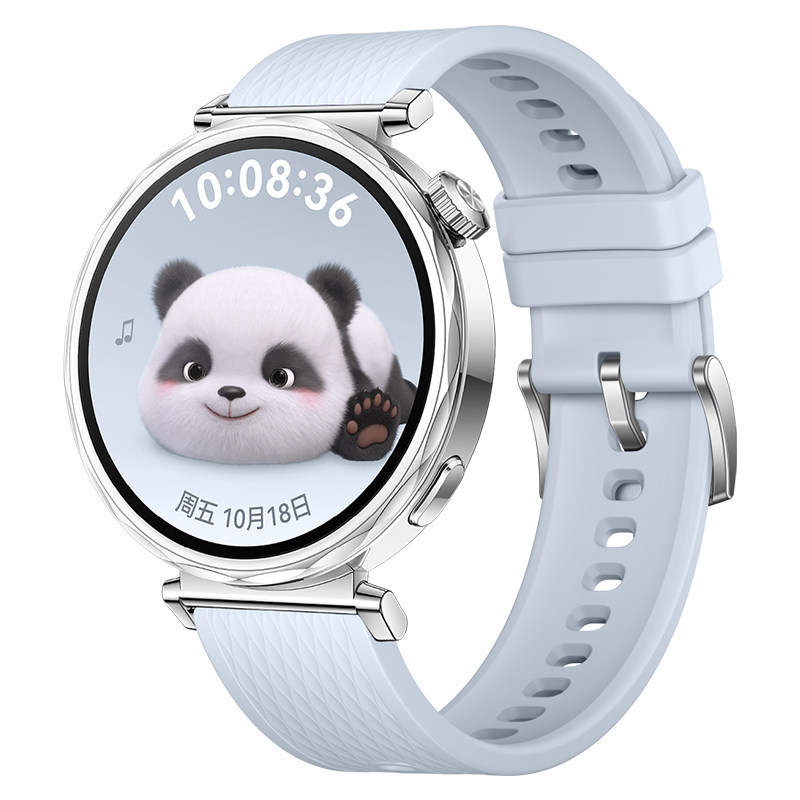 适用华为gt7手表带华为gt6光波硅胶腕watch5pro表带gt5\4运动41智能手表冰晶蓝夏季透气女款专用18mm替换配件