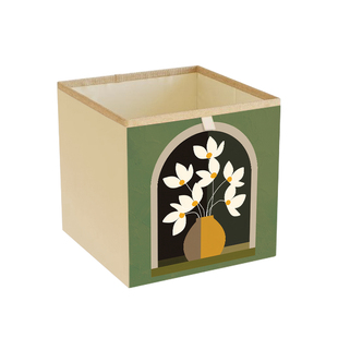 复古方格布艺收纳箱卡莱克格子柜抽屉式折叠整理盒家用杂物收纳筐