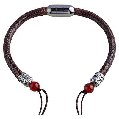 天珠手链编绳半成品可穿黄