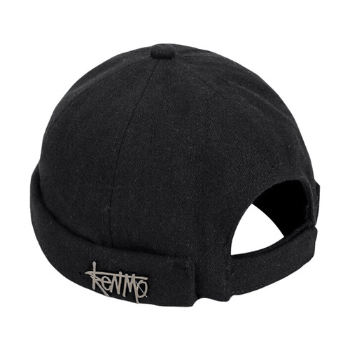 无檐瓜皮帽男士潮牌日系嘻哈雅痞帽女复古流氓地主帽夏季寸头帽子