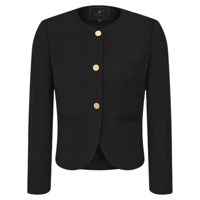 单排扣短外套TieForHer