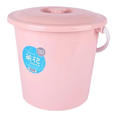 茶花加厚手提带盖储水水桶