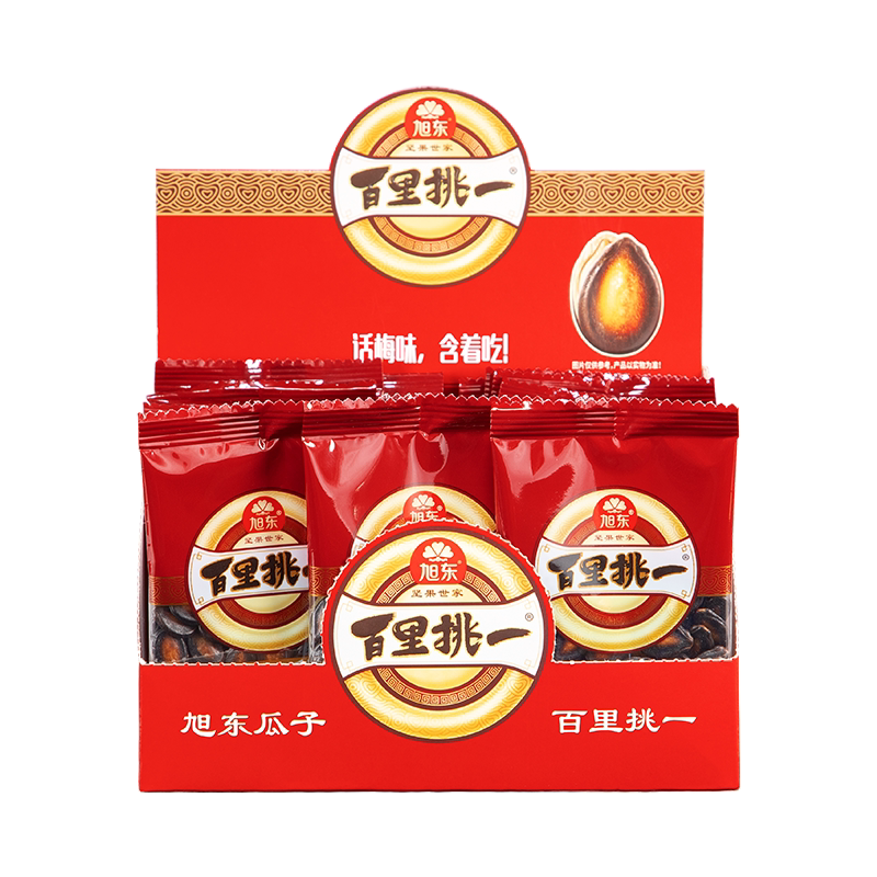 旭东百里挑一话梅味西瓜子小包新年货黑瓜子坚果炒货零食批发礼盒