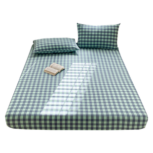 全棉色织水洗棉A类床笠纯棉床罩全包围防滑式床单防