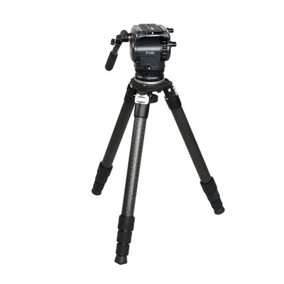 SEEDER/希德T100C4碳纤维三脚架液压阻尼云台 承重12Kg 动平衡8级