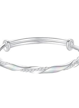 珍·尚银足银时尚999纯度银手镯