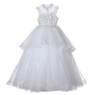 儿童公主裙礼服花童婚纱蓬蓬裙女童小主持人高端钢琴演出服装走秀