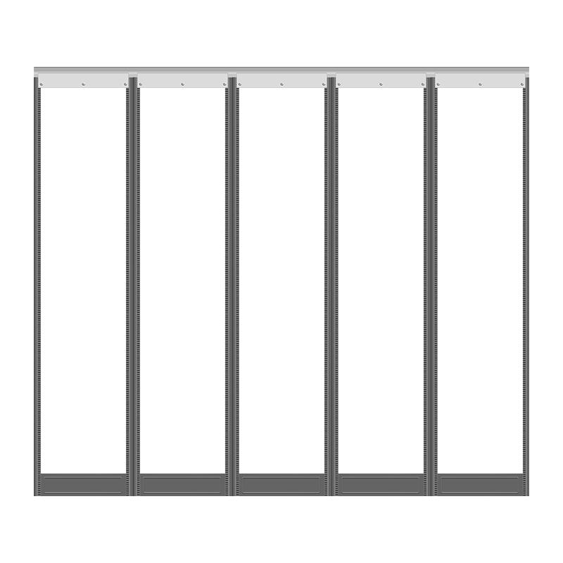 滑动折叠空调门帘店铺商用隔断帘平移磁吸透明软塑料防走轨道滑轨