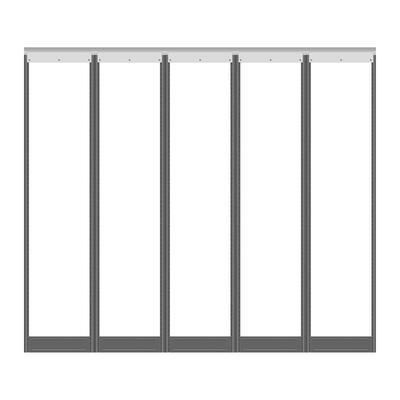 滑动折叠门帘塑料pvc空调软门帘