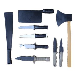 儿童安全仿真训练刀 塑料橡胶材质舞台表演道具 夏令营小学生军训