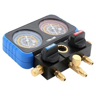 飞越加氟表组R22 r410 R134a 空调汽车冷媒雪种压力表 加液双表阀