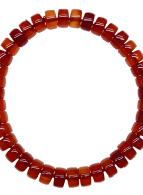 天然冰种红玛瑙玉髓直切手串药片手链男女款