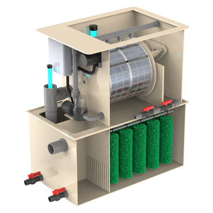 鱼池过滤器转鼓微滤机生化一体机锦鲤鱼池水循环过滤自动反冲洗