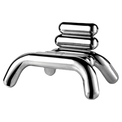 轻奢户外玻璃钢电镀U型弯管椅