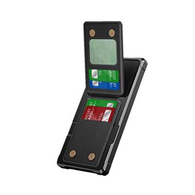 苹果15ProMax全包带卡包放卡零钱