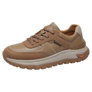 Goldlion男士秋季男鞋真皮登山鞋时尚通勤鞋户外防滑轻便运动鞋子