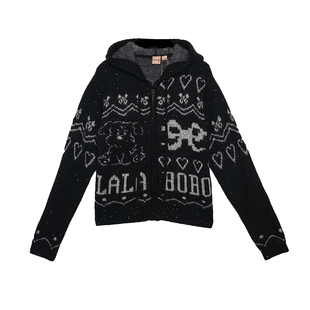 【商场同款】LALABOBO毛织开衫25年冬新潮原创针织慵懒风保暖外套