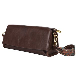 漫色复古植鞣头层牛皮腋下包女真皮简约法棍包手提单肩斜挎小方包