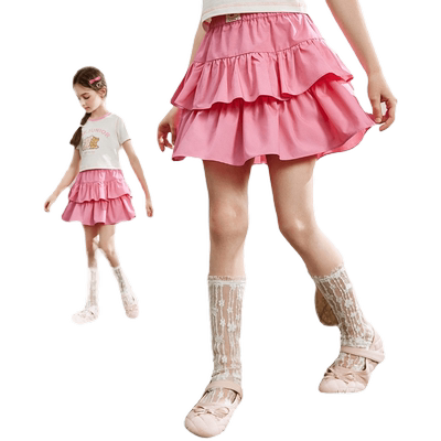 ASK女童半身裙粉色蓬蓬裙蛋糕裙