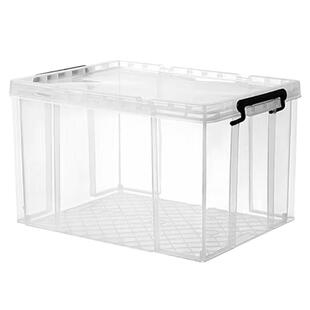 直角收纳箱透明书本收纳整理箱大容量超大储物箱加厚塑料箱收纳盒