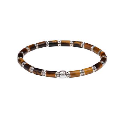 925纯银虎眼石5mm原创设计手链