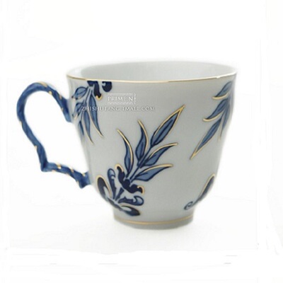 金边俄罗斯带盖马克杯咖啡杯办公