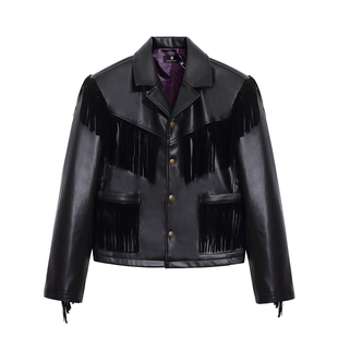 PUBLICRADIO 美式复古西部牛仔摇滚伍德斯托克纪念嬉皮士流苏皮衣