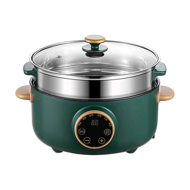 电煮锅多功能家用宿舍电炒菜锅煮面锅寝室迷你煲汤煎炒蒸煮一体锅