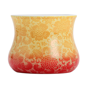 景德镇官方陶瓷扒花茶杯闻香杯专用高档精致品茗杯礼盒装送人礼物