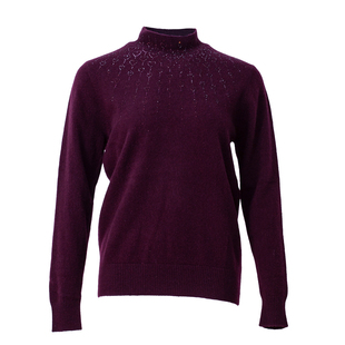 贝特如针织衫纯绵羊毛冬季妈妈装气质优雅淑女简约保暖打底衫ES