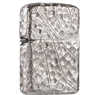 原装zippo打火机正版重盔甲古砂镀银厚实纯爷们防风芝宝男士送礼