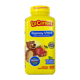 美国丽贵lil critters小熊宝宝多种复合维生素软糖鱼油钙糖儿童VC