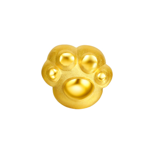 老克勒黄金硬金猫爪转运珠999足金编织手绳手链手串串珠路路通女