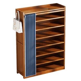 鞋架家用门口多层置物架宿舍出租房用室内简易鞋柜带防尘罩鞋架子