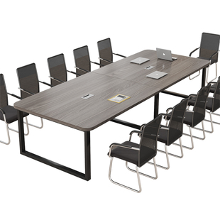 会议桌长桌现代简约会议室长条办公桌洽谈会客桌椅组合长方形桌子