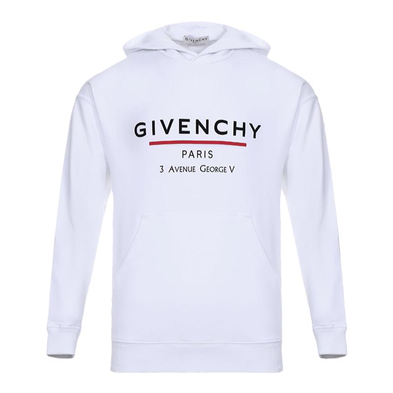 GIVENCHY纪梵希情人节男士LOGO图案连帽长袖卫衣BMJ05430AF