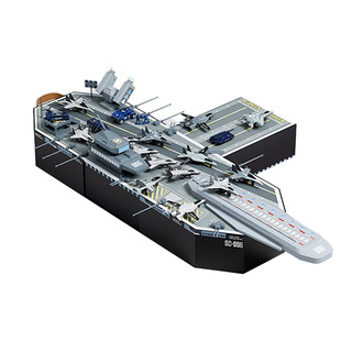 航空母舰拼搭积木军事飞机模型男女孩益智拼装玩具2025新款礼物