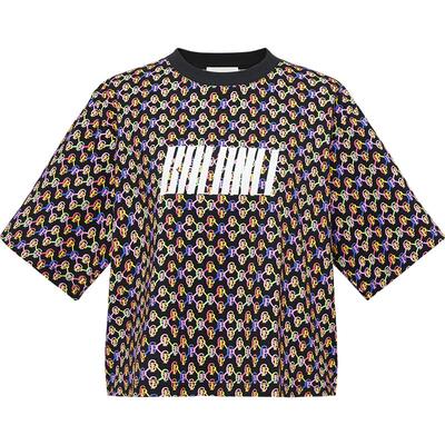 长绒棉印花宽松雅莹短款T恤