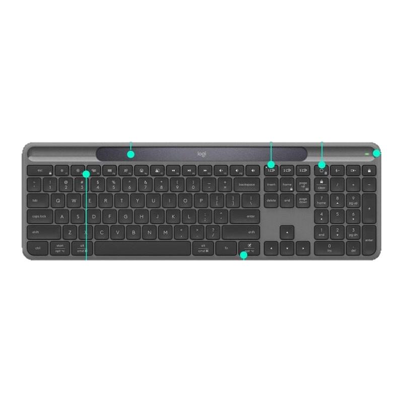 罗技Signature Slim Solar+ K980无线太阳能键盘蓝牙电脑办公ai键