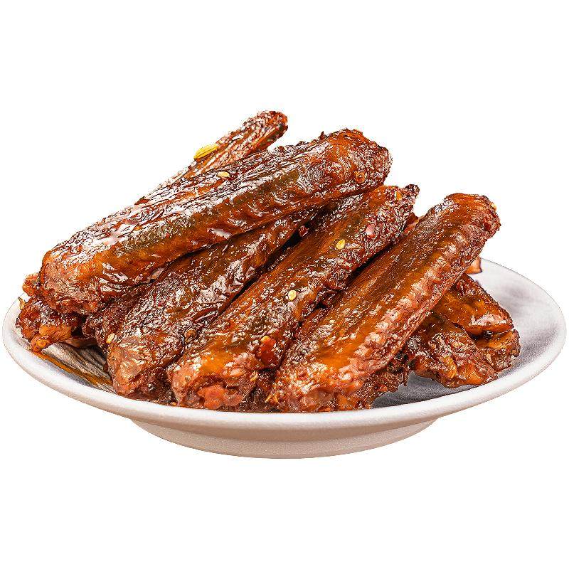 小嘻吖辣鸭翅含翅尖卤味辣翅风干鸭肉零食