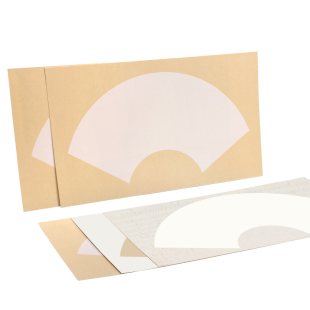 加厚宣纸国画卡纸扇形长方形镜片纸毛笔书法专用纸国画纸空白软卡画画装裱扇面纸10张装手工生宣作品纸