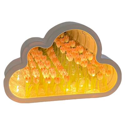 云朵郁金香小夜灯送女生生日礼物