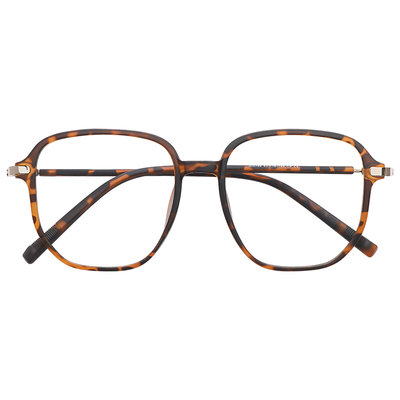 超轻玳瑁色大方框大脸素颜镜架女