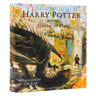 哈利波特4 哈利波特与火焰杯 精装全彩插图插画版 Harry Potter and the Goblet of Fire Illustrated Edition 英文原版